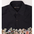 Blusa de cuello vuelto con estampado de moda para hombre